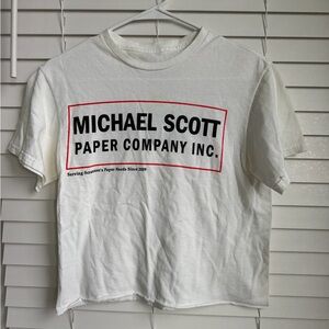 The Office Michael Scott Paper Company White Graphic Tee
